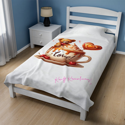 Caramel Swirls Teddy Plush Blanket