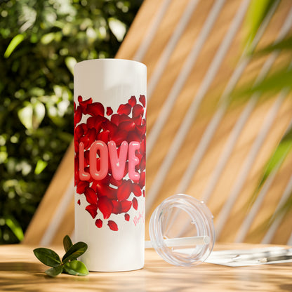 Love Tumbler with Straw,         20oz