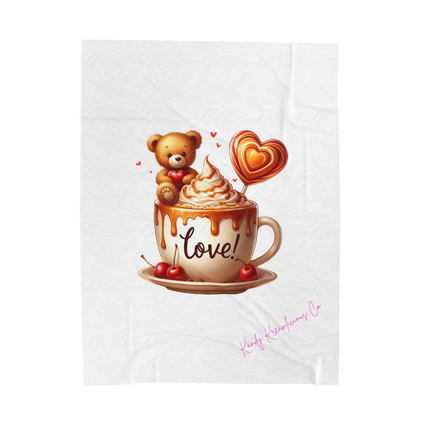 Caramel Swirls Teddy Plush Blanket