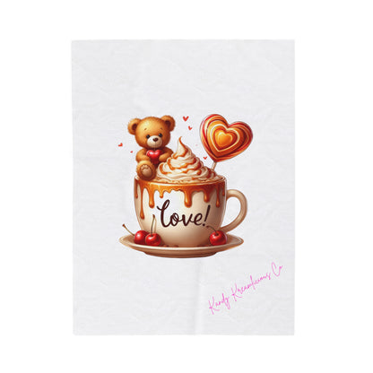 Caramel Swirls Teddy Plush Blanket