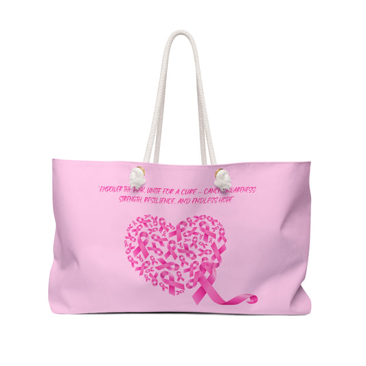 🎀 Cancer Awareness Weekender Bag