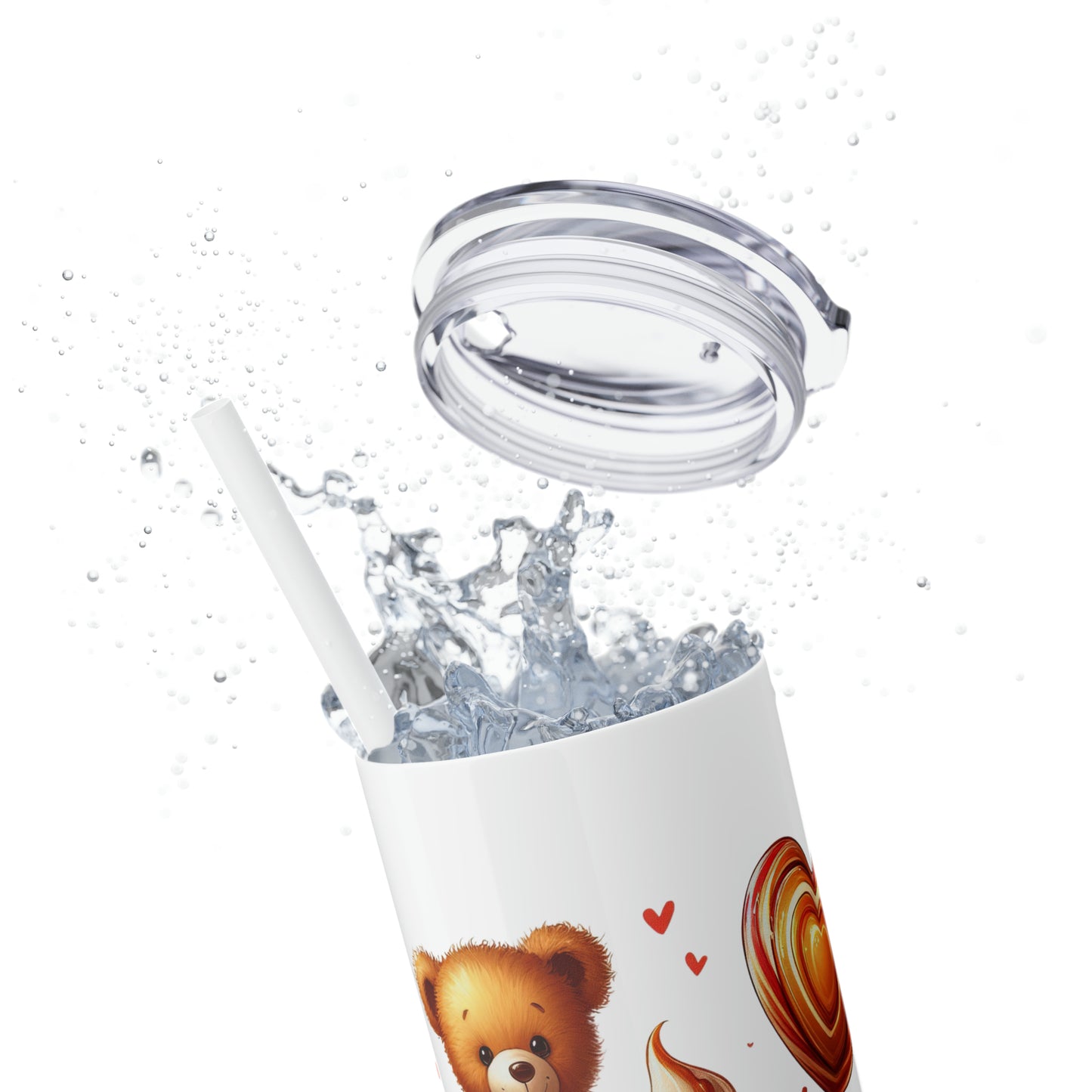 Caramel Swirls Teddy Tumbler with Straw, 20oz