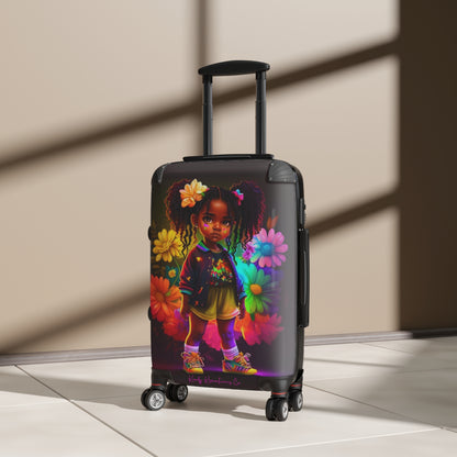 Melanin Girl Blossom Beauty Suitcase