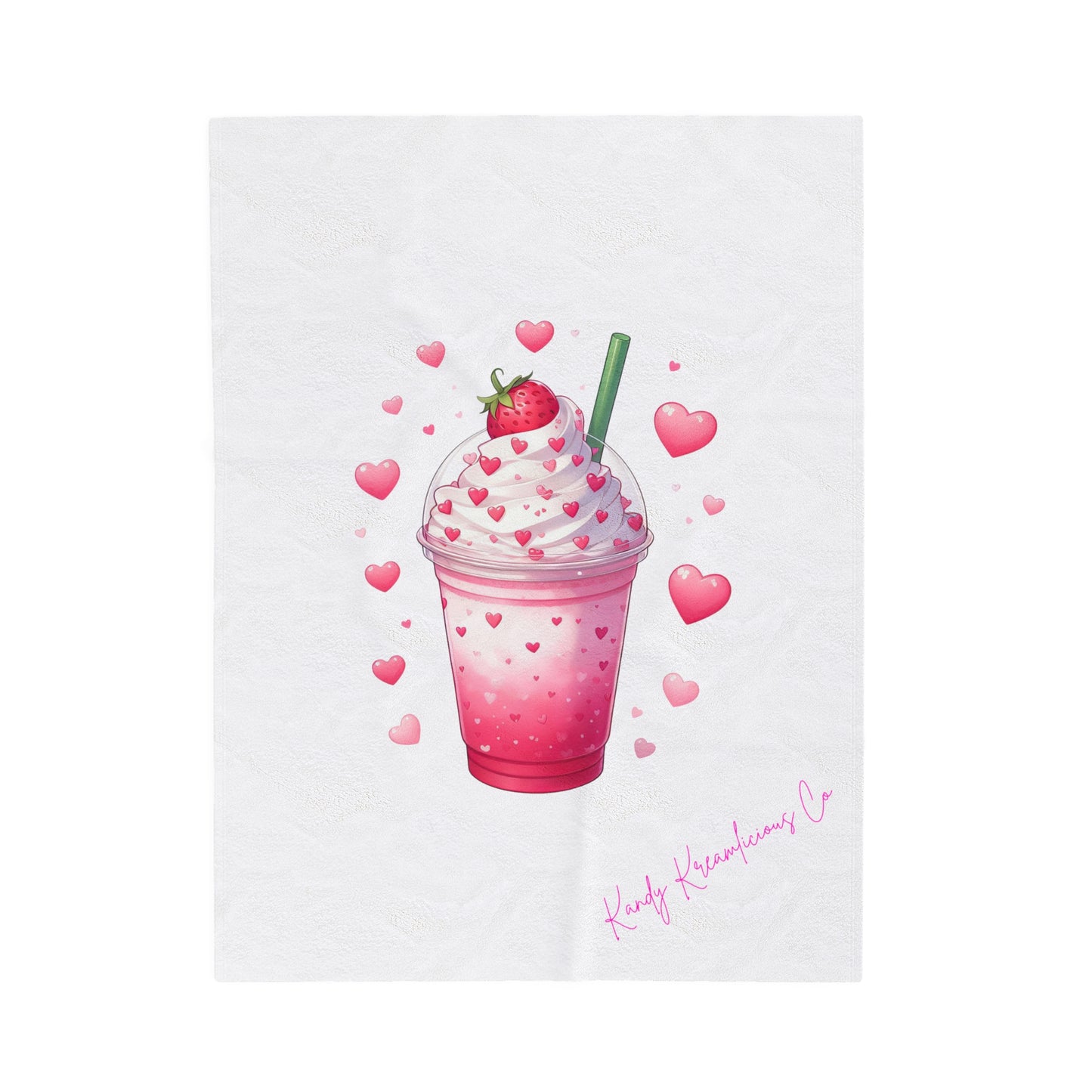 Strawberrylicious Latte Plush Blanket